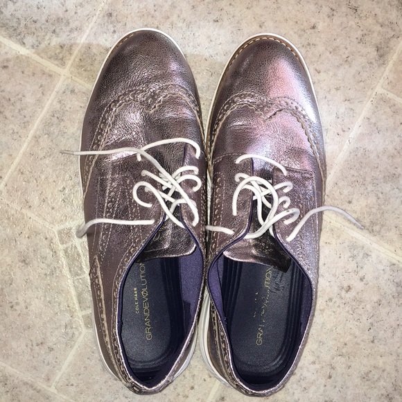 Cole Haan metalic GRAND EVOLUTION brogue Shoes - Picture 2 of 5
